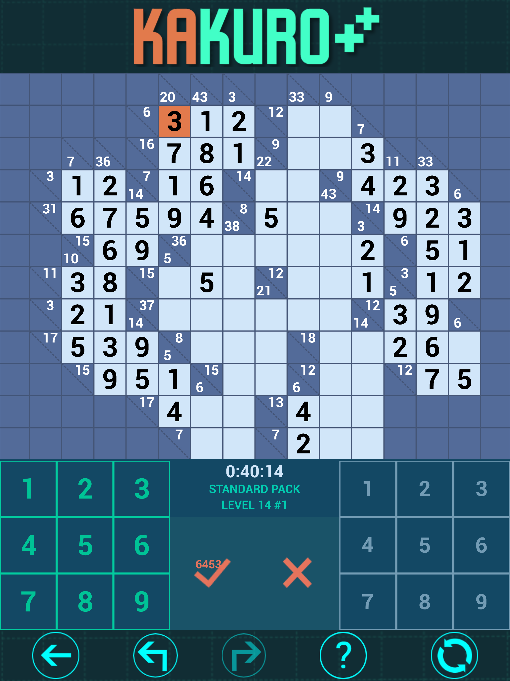 Kakuro++ Cross Sums Puzzles screenshot 8