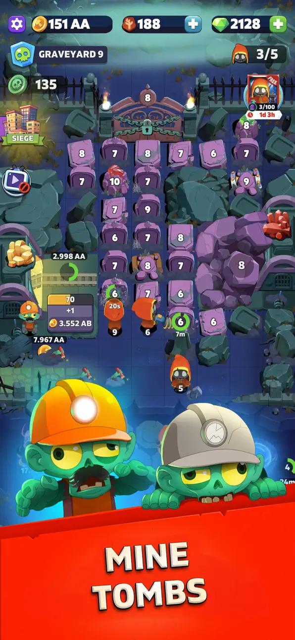Tomb Miner: Idle Gold Tycoon Hack screenshot 4 - iOS game interface