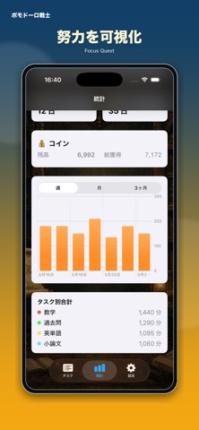 ポモドーロ戦士 iPhone screenshot