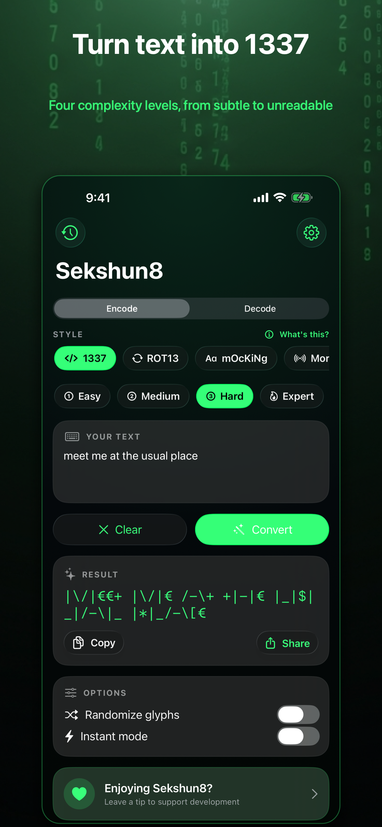 Sekshun8: Leetspeak & Ciphers screenshot 4