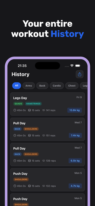 RepLog: Gym Workout Tracker Screenshot 5 of 9