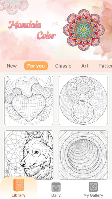 Mandala Coloring Book Game Screenshot