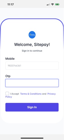Sitepay screenshot