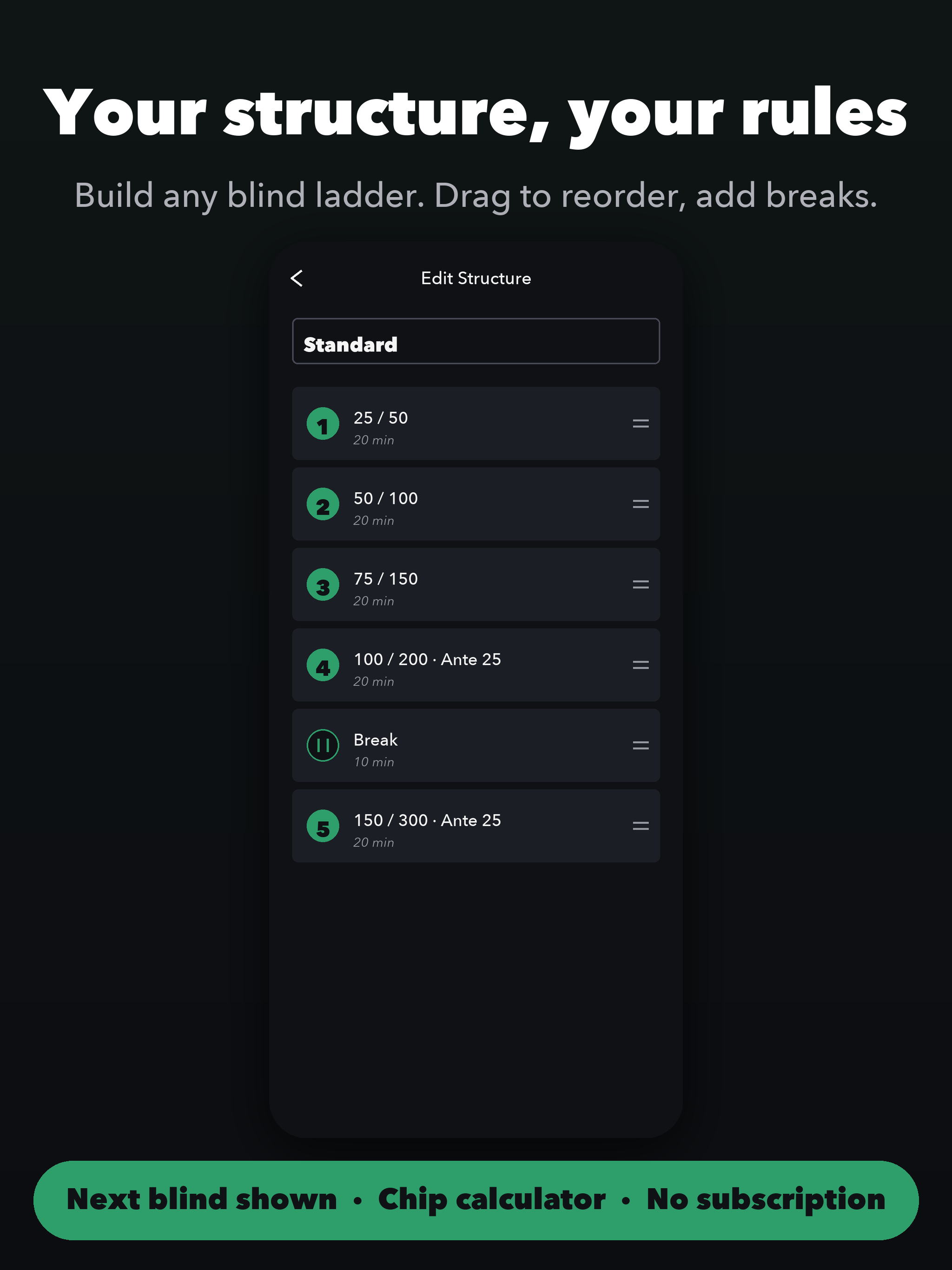 Poker Timer: Blinds & Chips screenshot 7