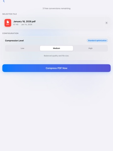 PDF Compressor: Fast Resize iPad screenshot