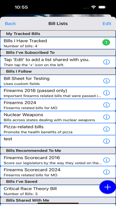 BillTrack50 Screenshot