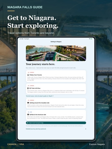 Niagara-Falls Guide & Transit iPad screenshot