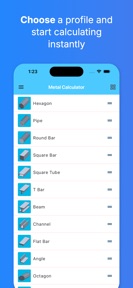 Metal Weight Calculator Plus screenshot