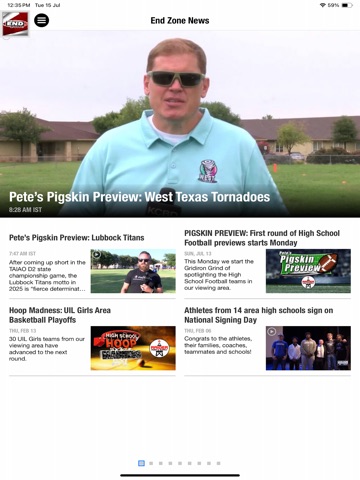 KCBD End Zone iPad screenshot