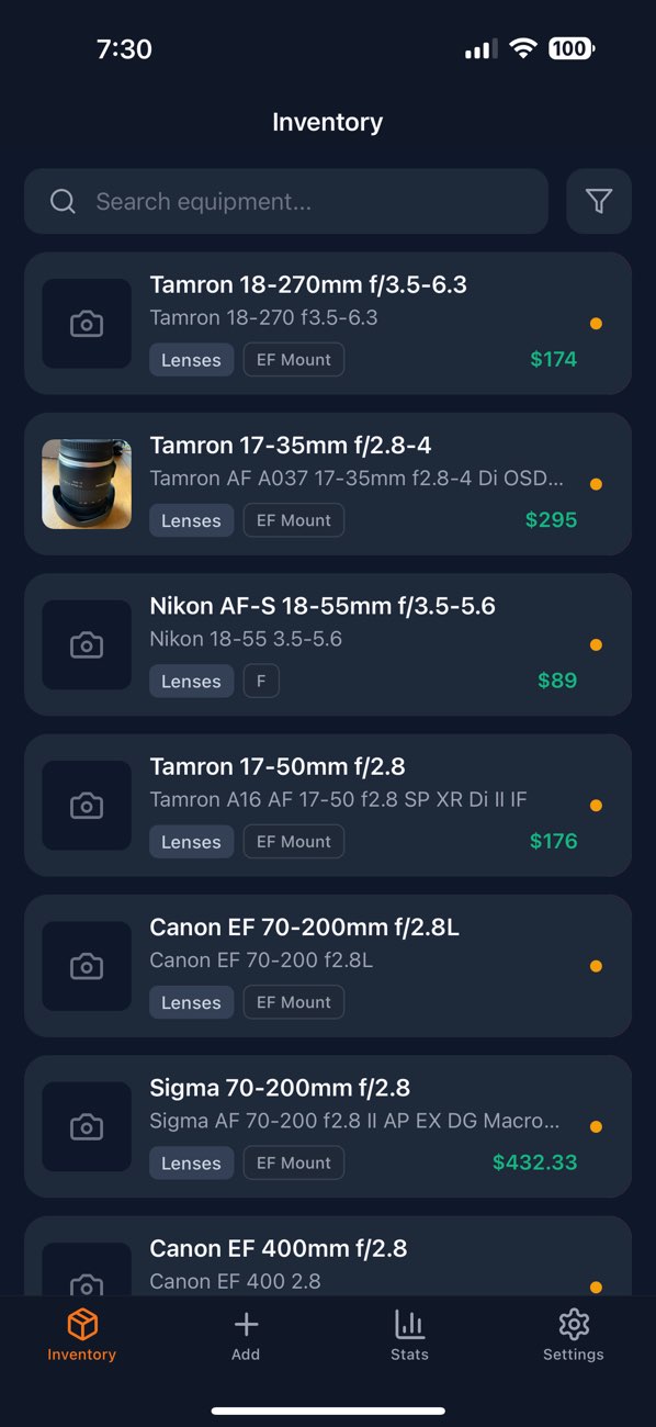 Stowdio: Gear Organizer screenshot 3