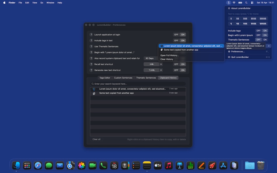 #7. LoremBuilder (macOS) โดย: Valerio Criscimanna