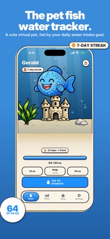 Glug - Pet Fish Water Tracker Screenshot 1 of 6