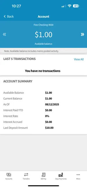 First State Bank - Noble screenshot 1