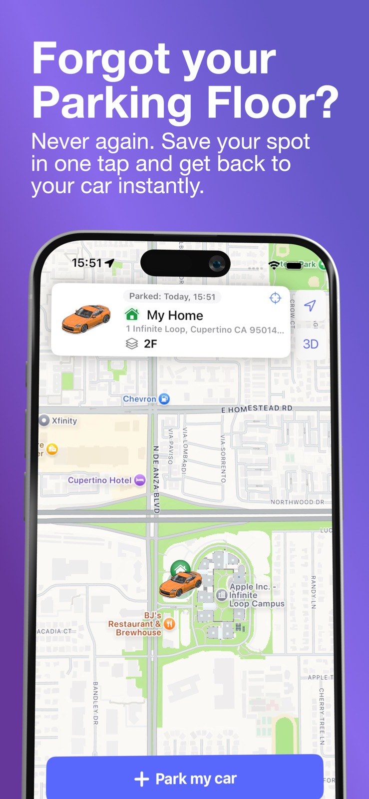 Find my car - Puurfect Parking iphone screenshot 1