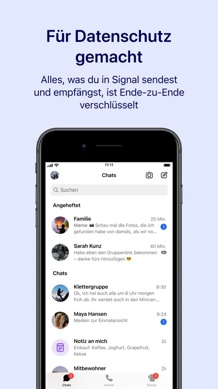 Signal – Sicherer Messenger screenshot 1 of 7