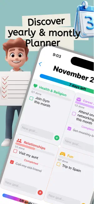 Yarimo - Goals & Habit Planner screenshot 1