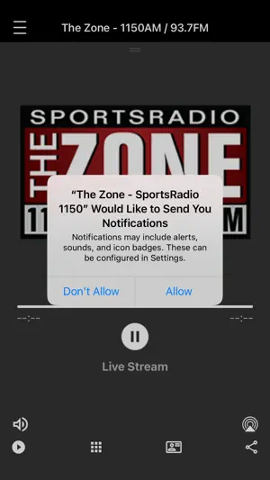 The Zone - SportsRadio 1150 screenshot 1