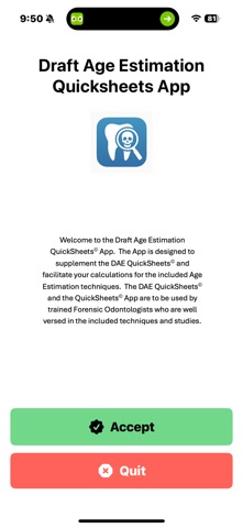 DAE QuickSheets App Screenshot 1 of 4