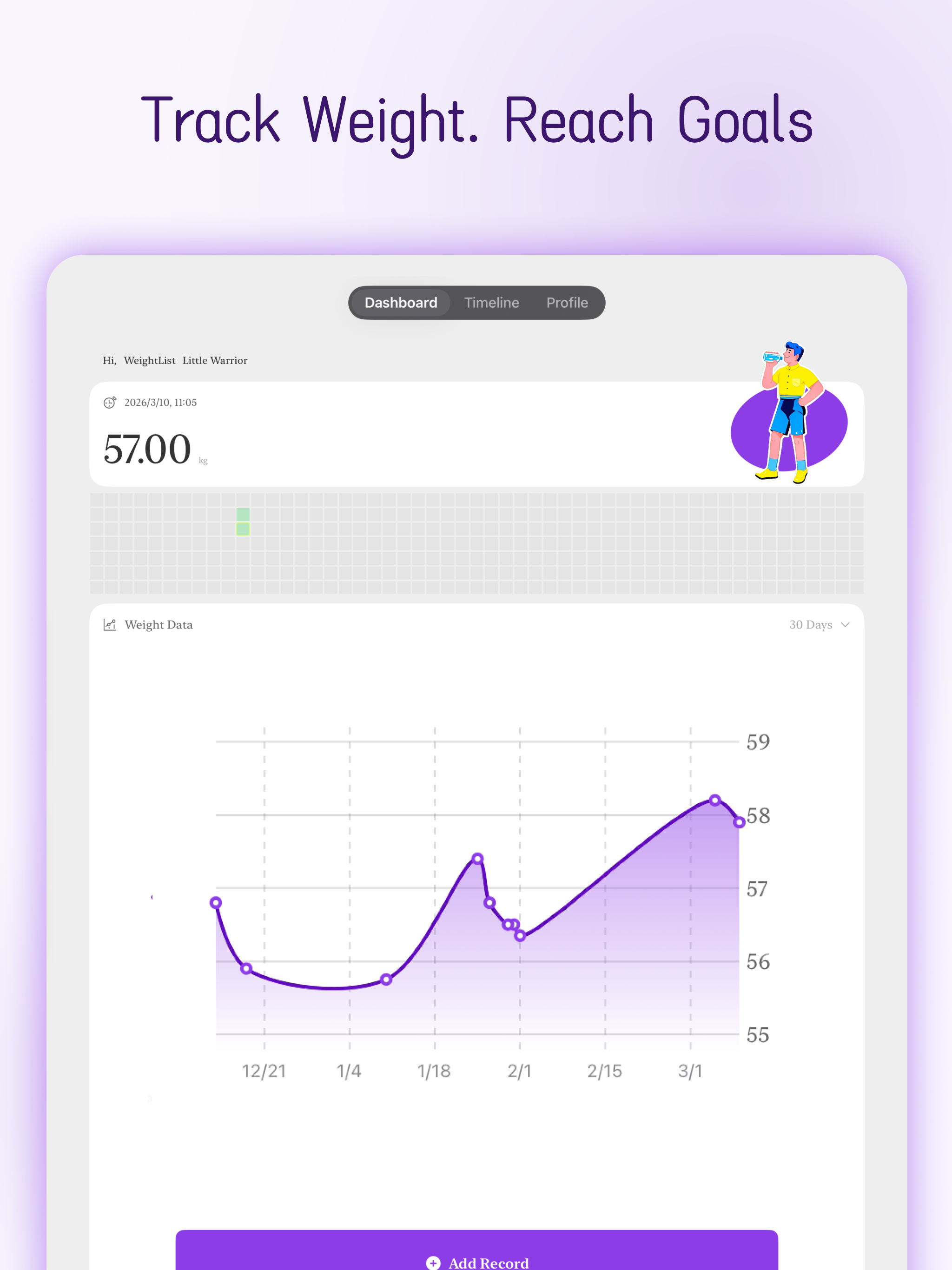 WeightList: Simple Tracking