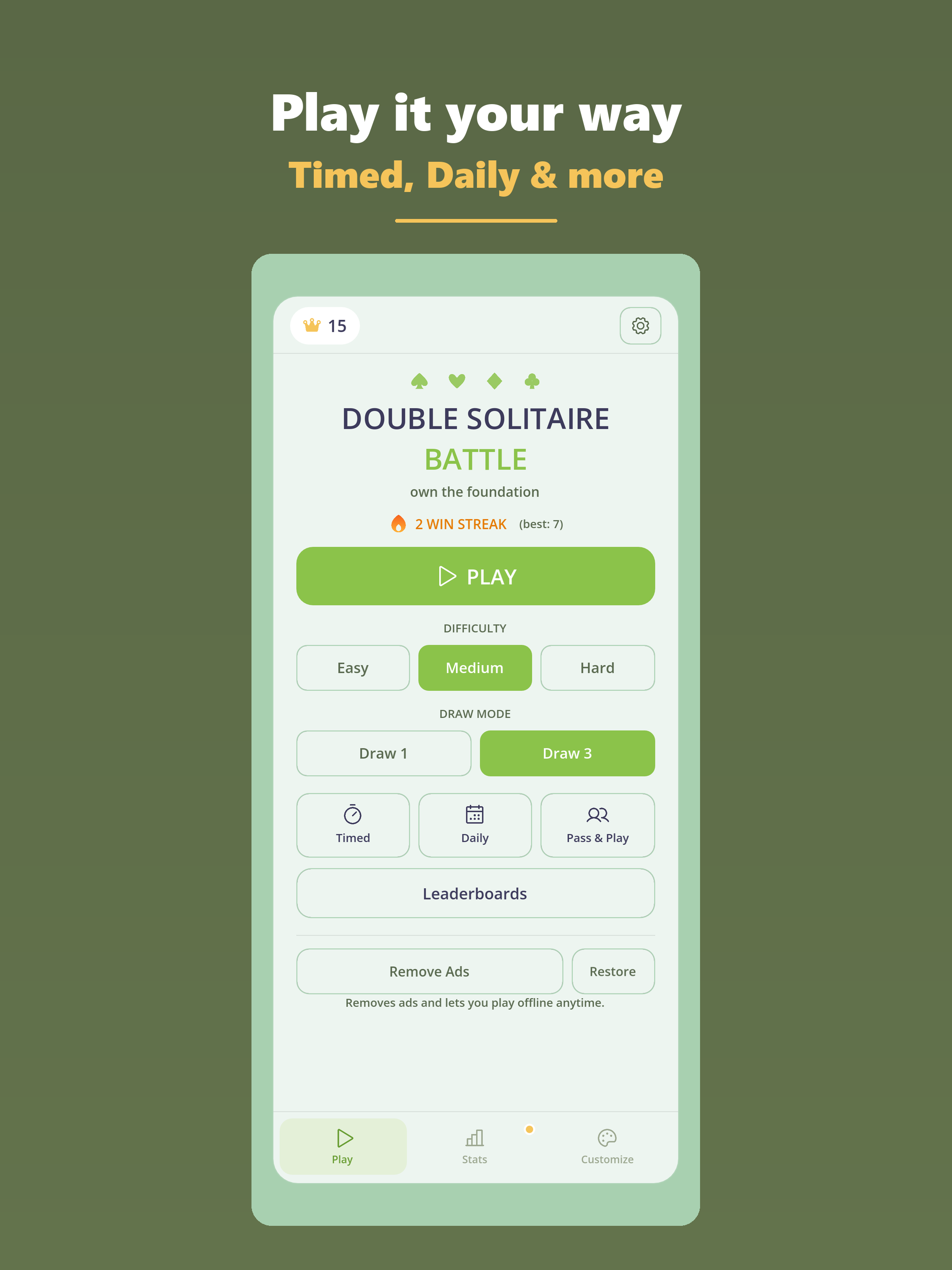 Double Solitaire Battle screenshot 6