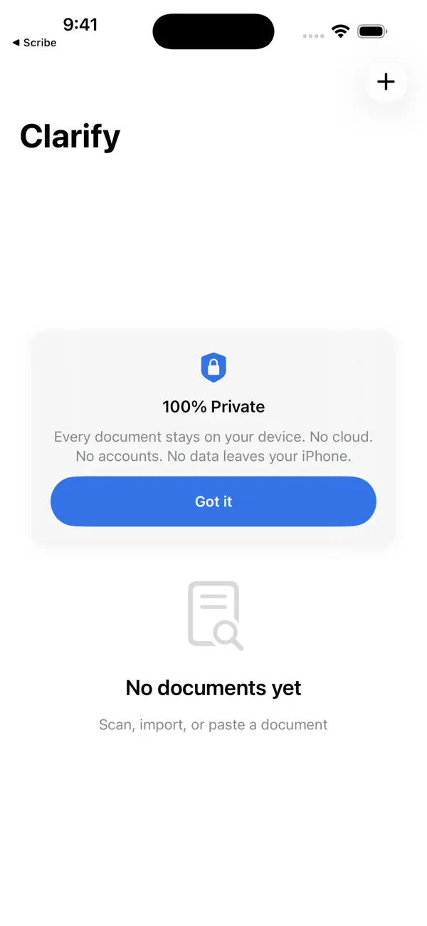 Screenshot #1 pour Clarify: Document AI