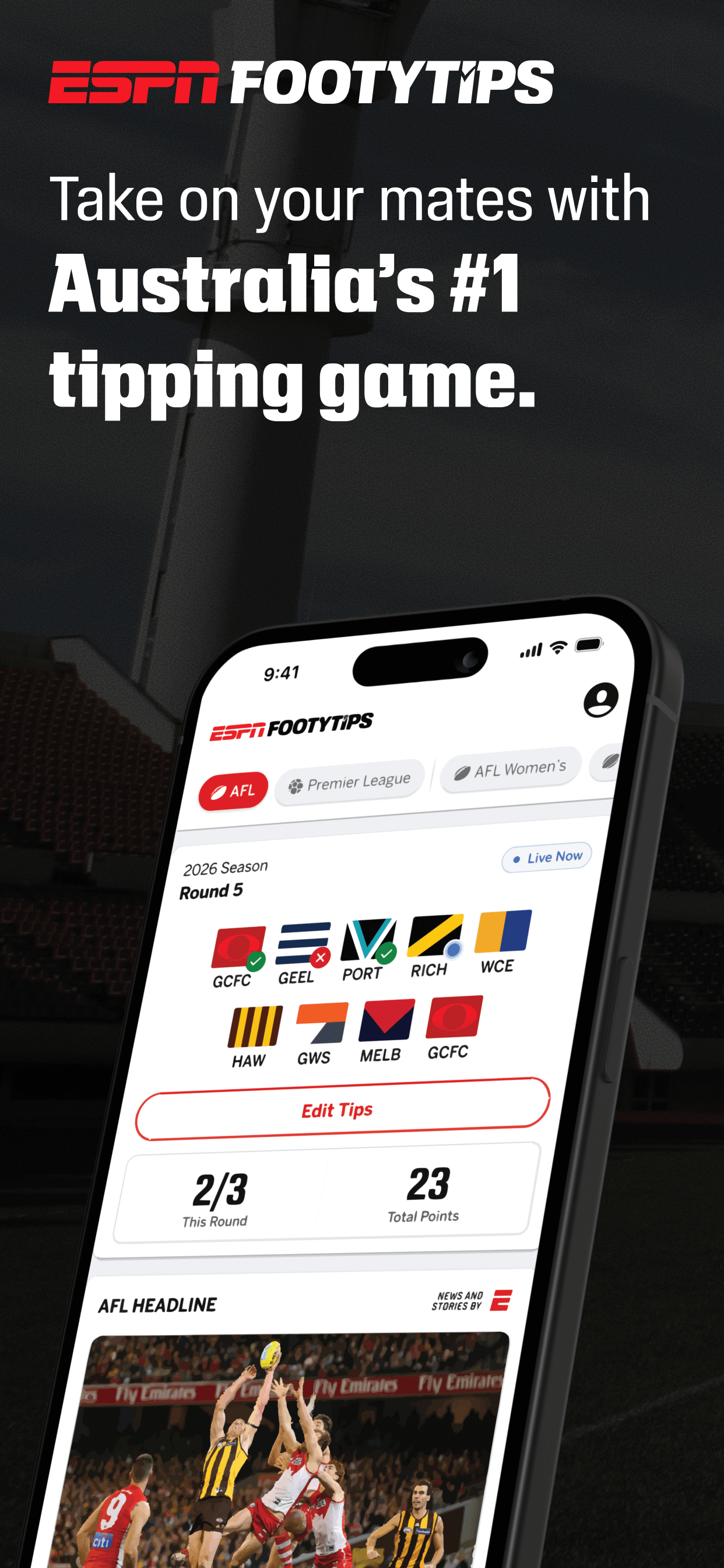 footytips - Footy Tipping App