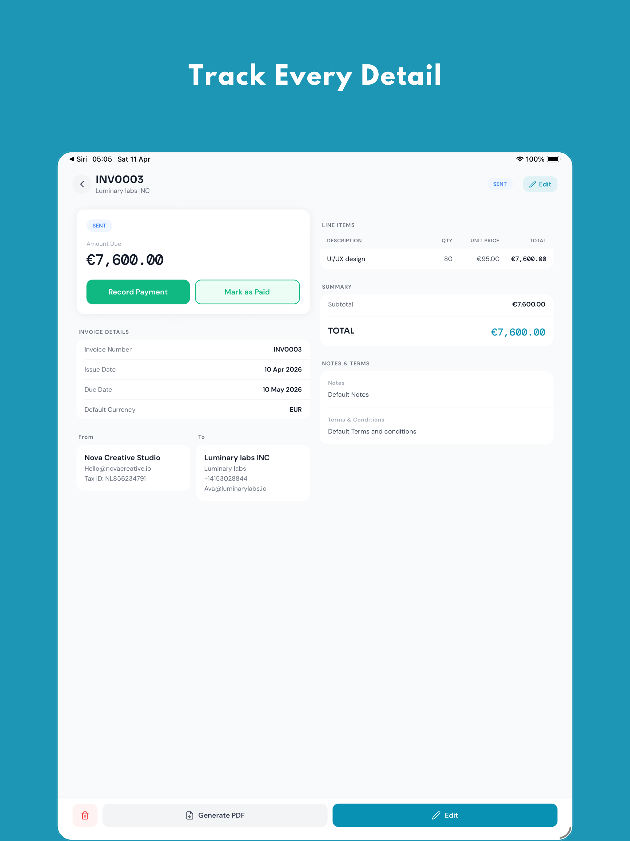 Invoqe - Invoice Maker screenshot 13