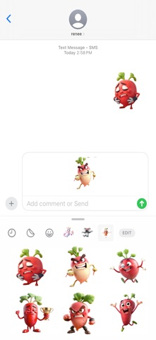 摔跤萝卜贴纸 screenshot