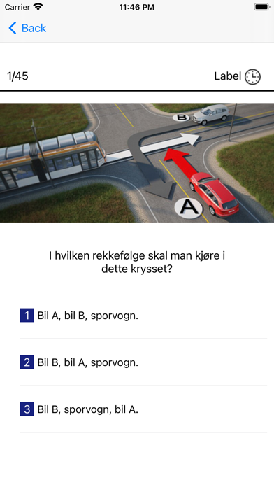 Screenshot #1 pour Teoritentamen for bil Klasse B