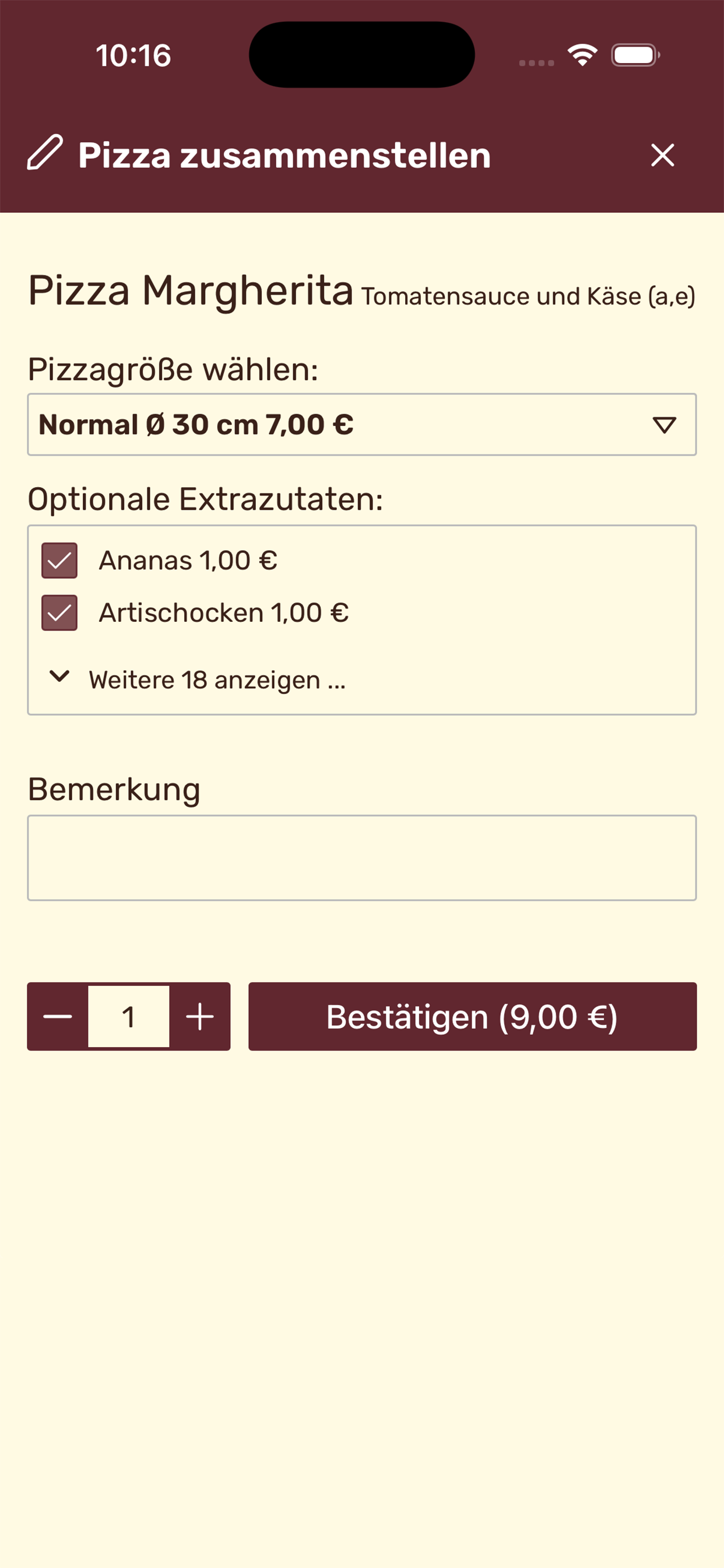 Pizza König Steisslingen screenshot 5