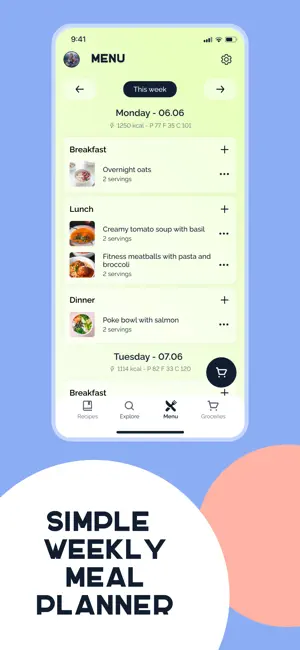 Weekly Meal Planner – Plate screenshot 1