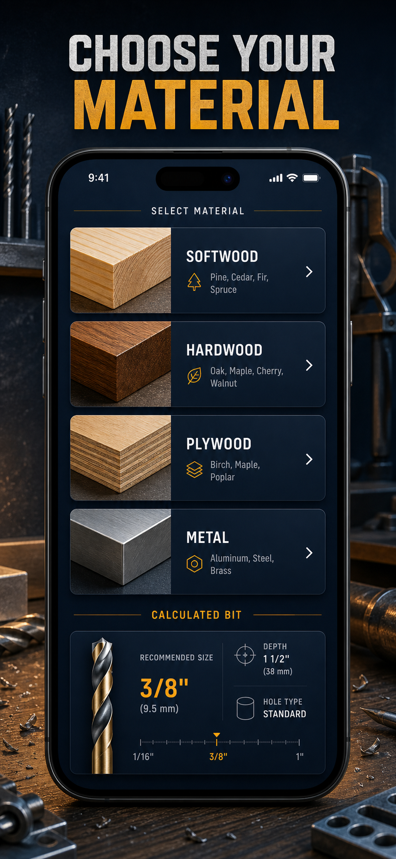 Screw Size & Drill Bit Chart screenshot 3