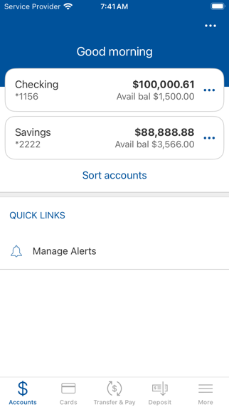 Liberty Bank Mobile Banking Screenshot