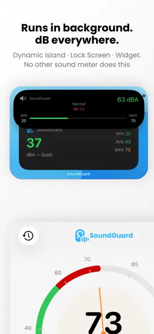 SoundGuard - Decibel Meter dB screenshot 2