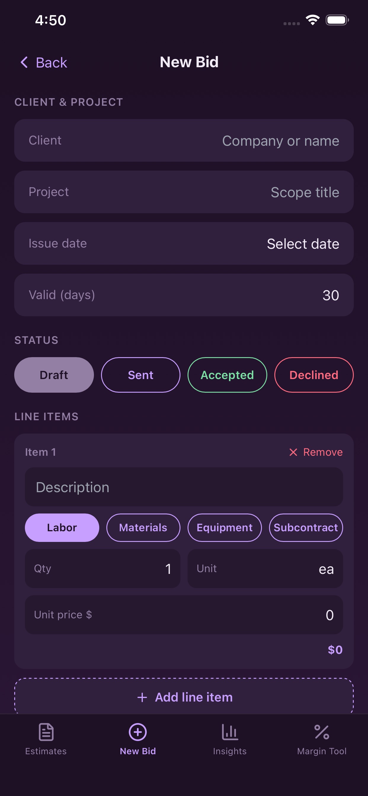 Screenshot 2 of QuoteBuild