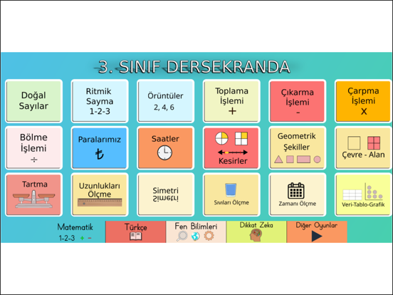 3. Sınıf Dersekranda iPad screenshot