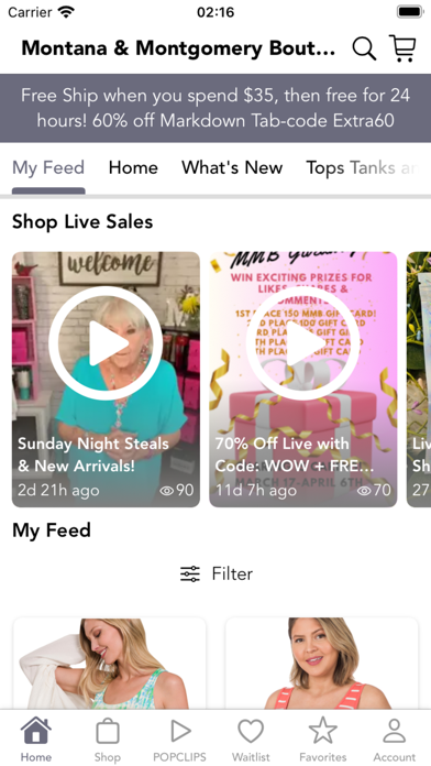 Montana & Montgomery Boutique Screenshot
