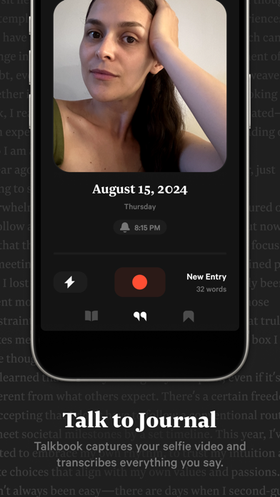 Talkbook Video Journal Screenshot