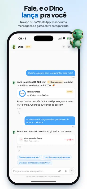 Dinzo: Finanças Pessoais e IA screenshot 3 of 6