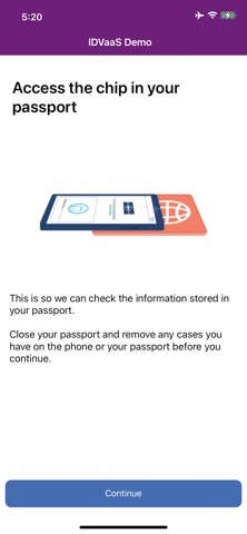 IDVaaS iPhone screenshot