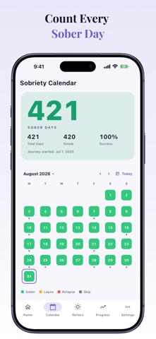 Sober Tracker: Go Alcohol Free iPhone screenshot