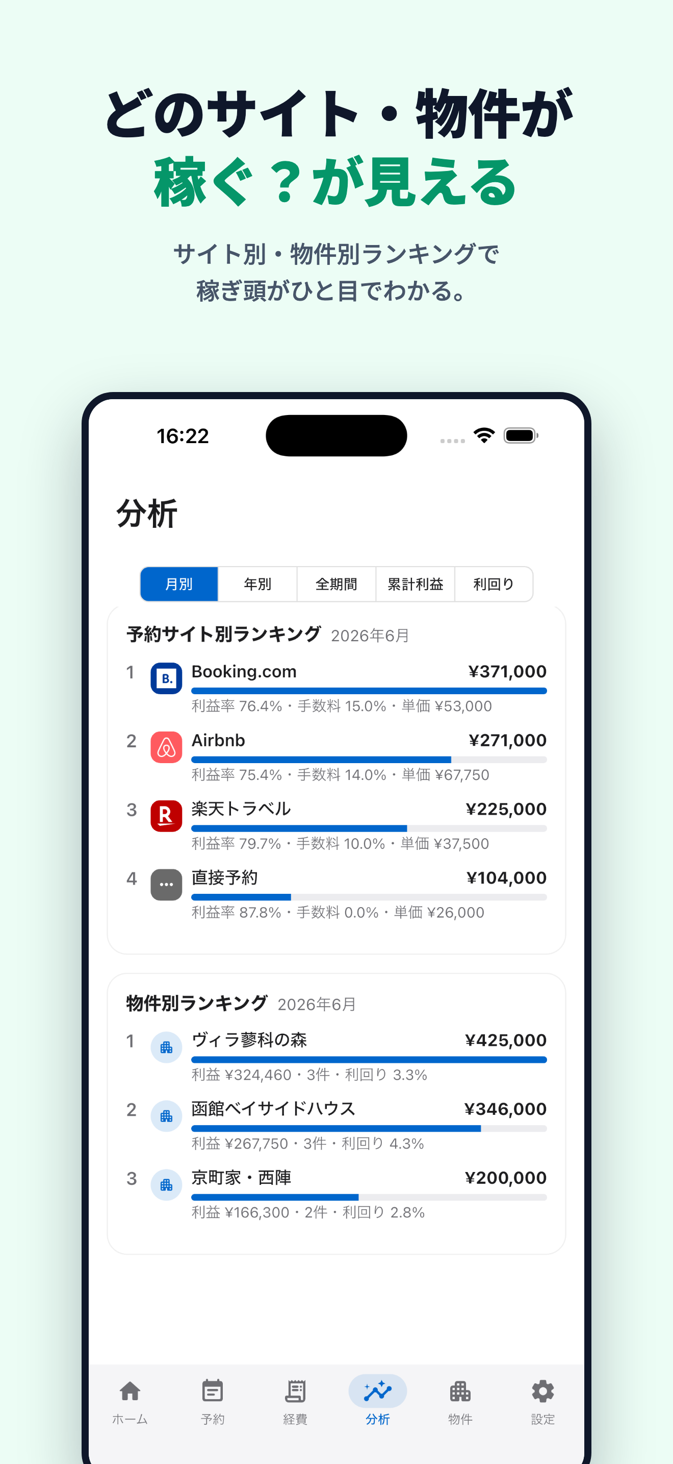 宿帳 - 民泊・貸別荘の収支とAI経営診断 screenshot 8