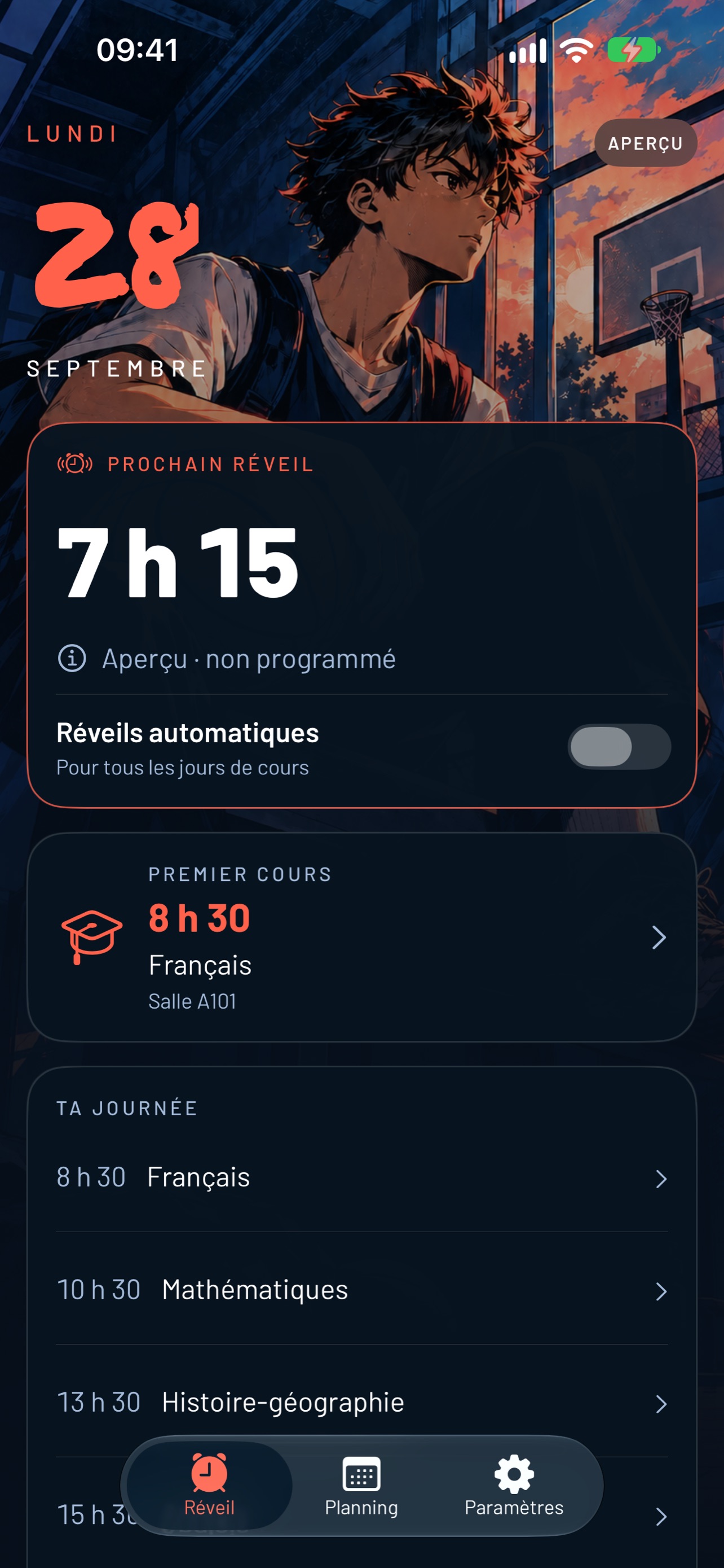 Screenshot 1 of SchoolAlarm