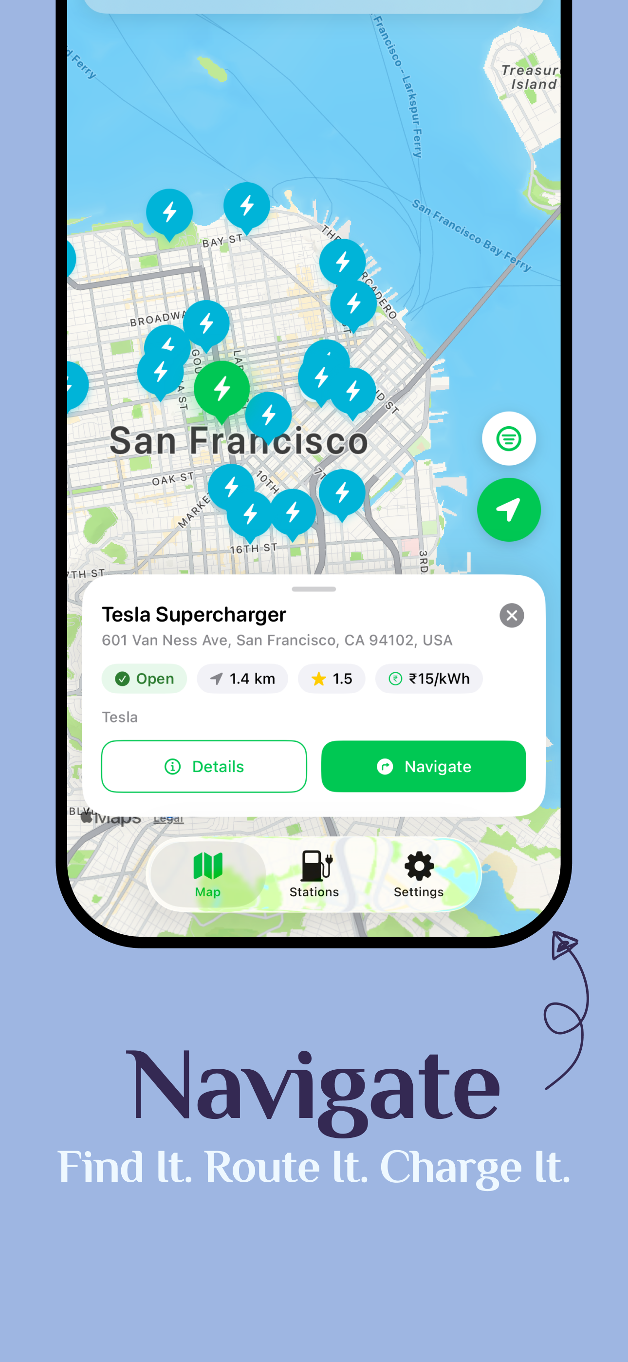 Near Charge: Find EV Chargers