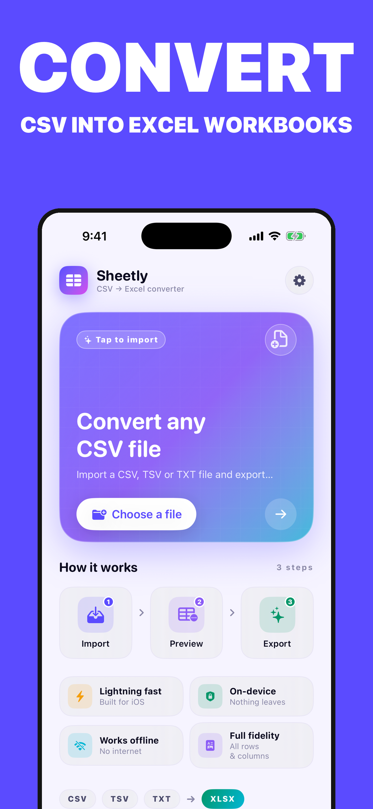 CSV to Excel Converter screenshot 2