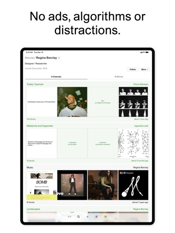 Are.na ipad screenshot 4