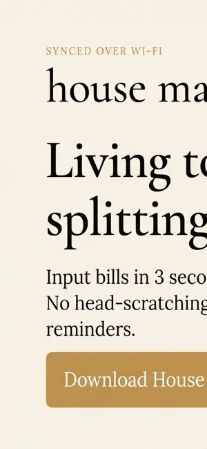 House Mate – Split House Bills screenshot 1