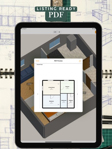 Floor Plan: Room Scanner iPad screenshot