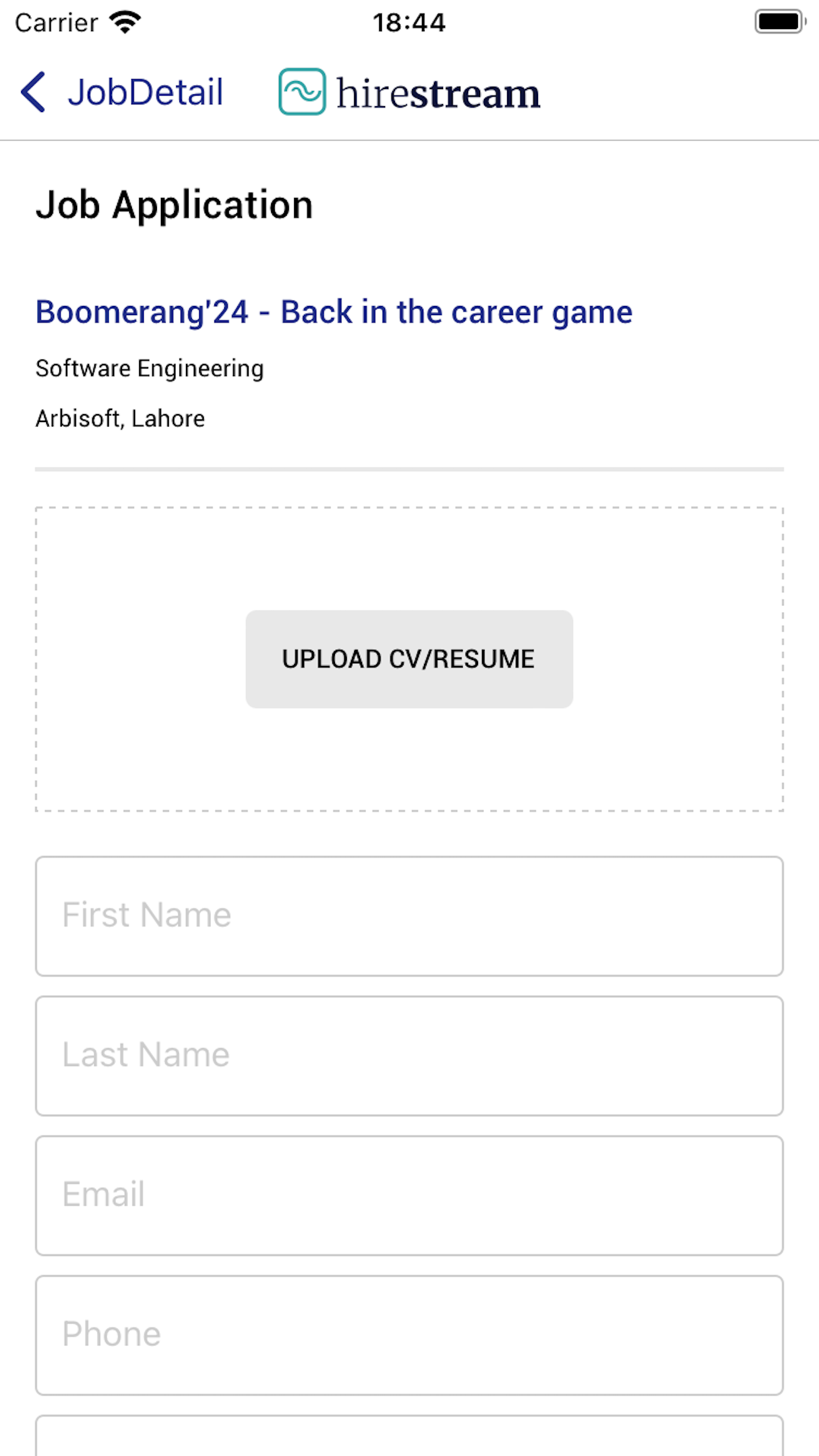 Hirestream