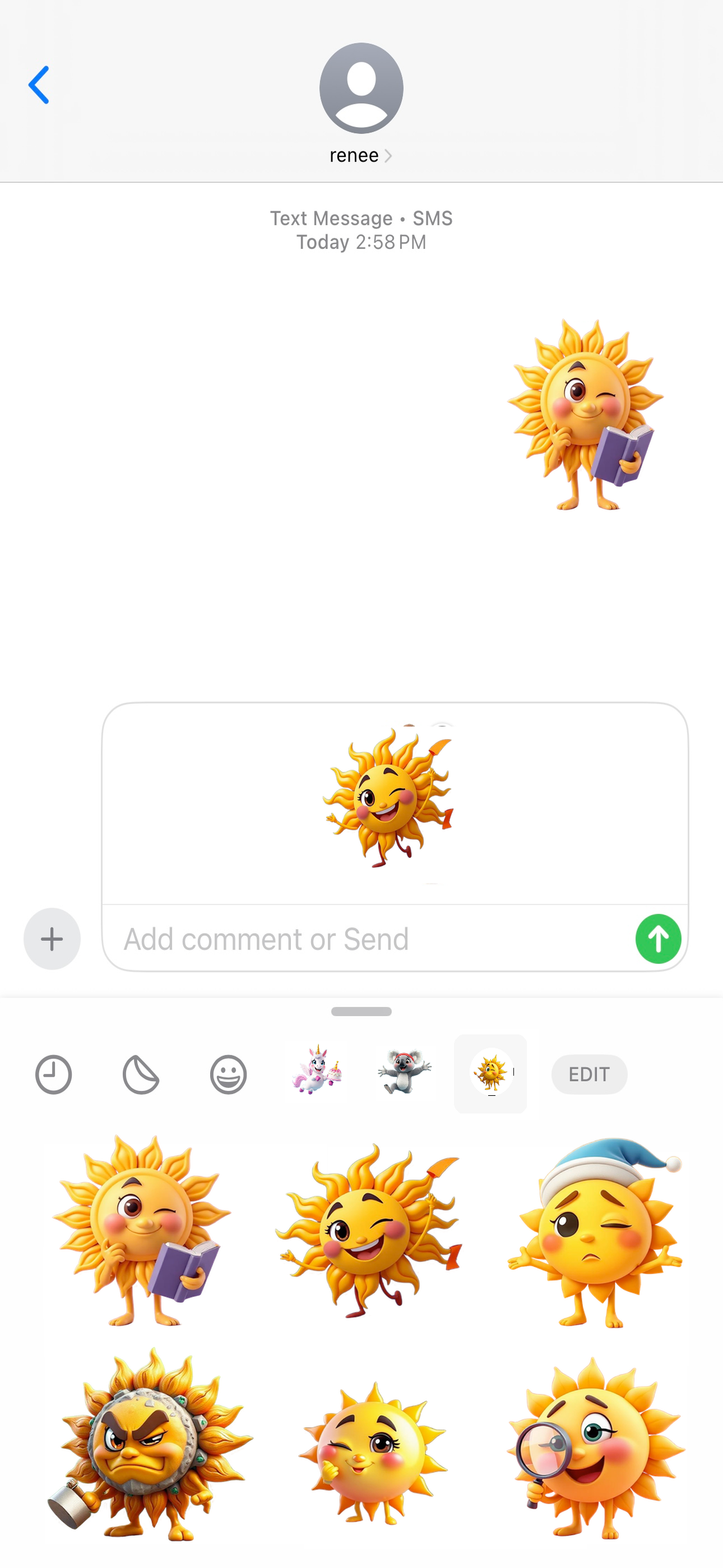 Winking Sun Stickers screenshot 4